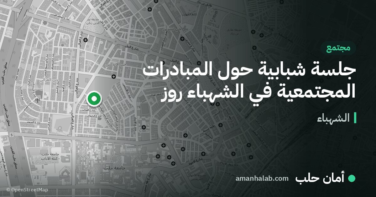 جلسة شبابية حول المبادرات المجتمعية في الشهباء روز